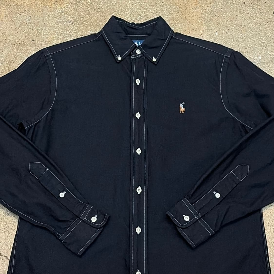 새상품급 00s 미국 빈티지 폴로랄프로렌 긴팔 검정 블랙셔츠 상품이미지2