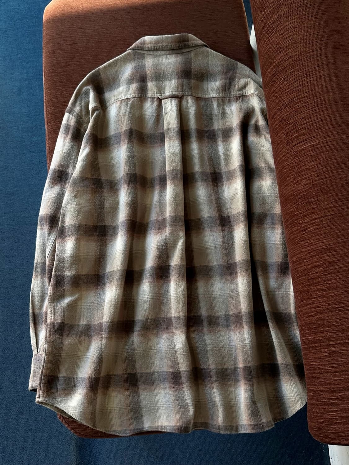 Cotton woven nel check shirt 상품이미지6