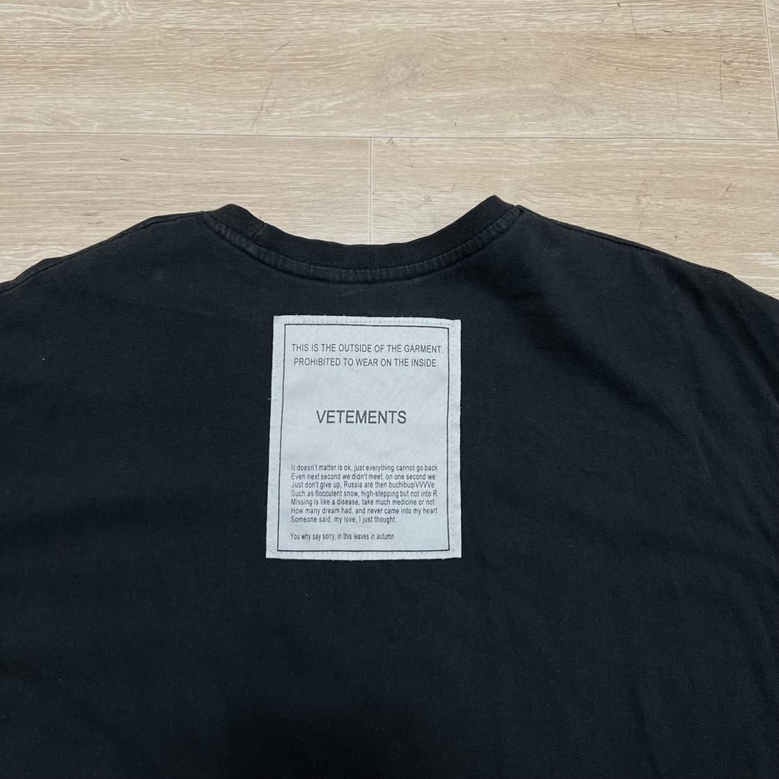 베트멍 익스터널 라벨 로고 반팔 티셔츠 [블랙] M/95 상품이미지6