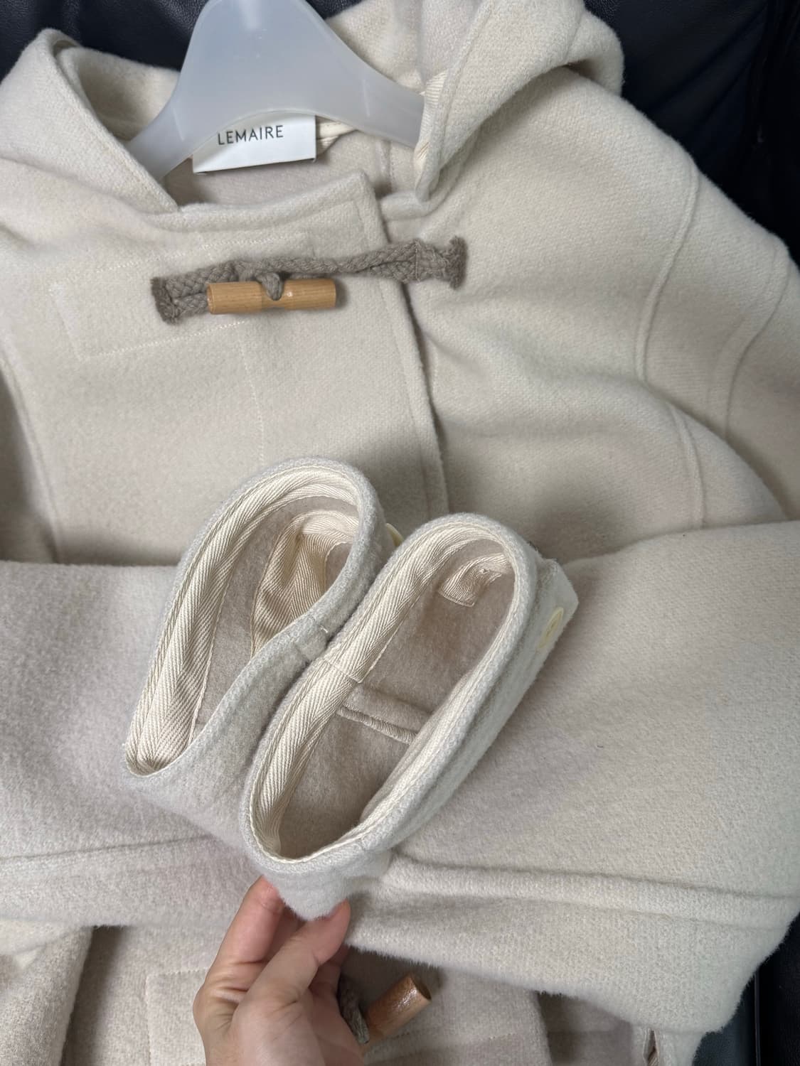 LEMAIRE 르메르 아이보리색 더플 코트 34사이즈 상품이미지3