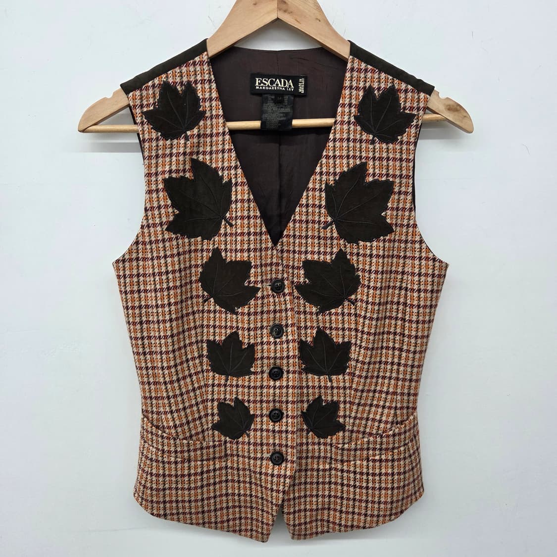 에스카다 체크 패턴 조끼 여성 S 상품이미지2
