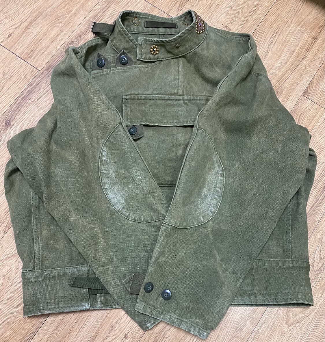 워시드 잼스톤 스웨덴 모터사이클 자켓 상품이미지5