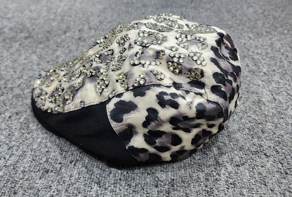 Y2K 레트로 레오파드 큐빅 헌팅캡 모자 상품이미지5
