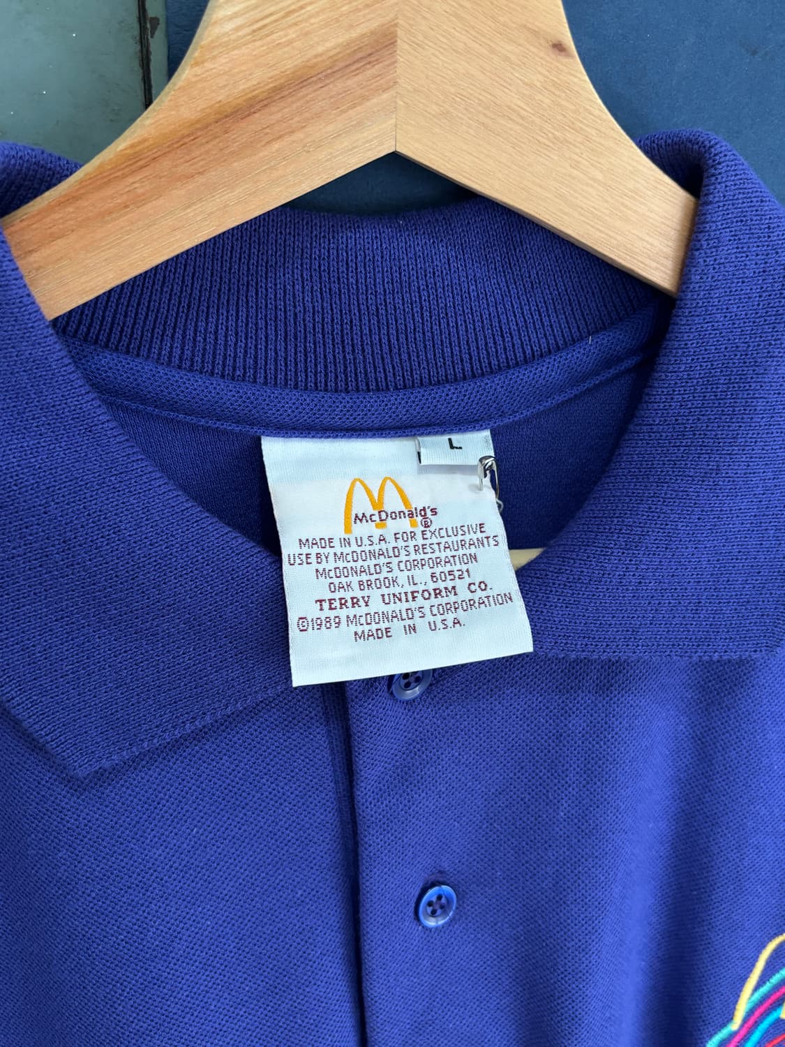 80s McDonald's Employee PK Shirt Purple 상품이미지4