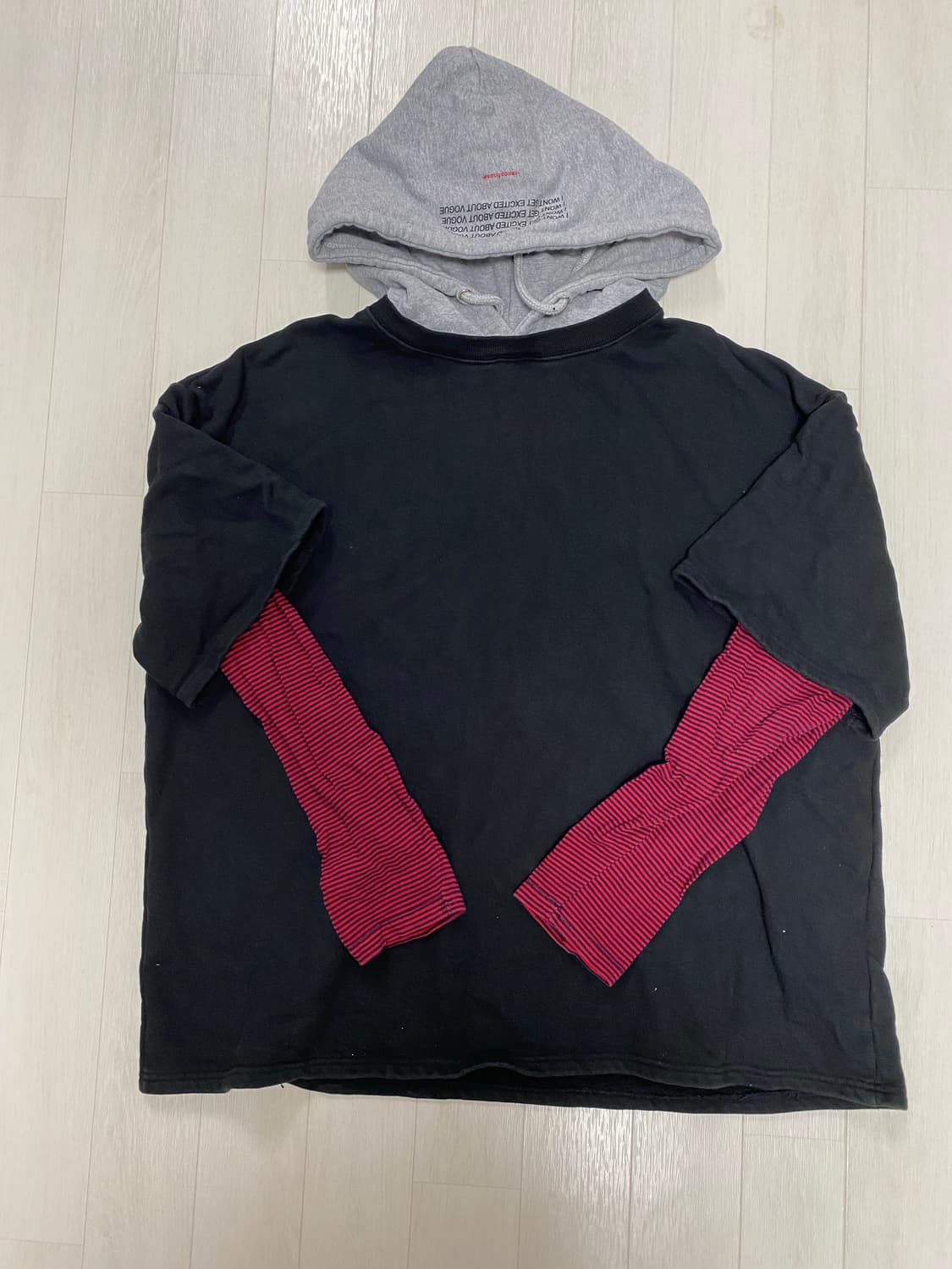 raucohouse 라우코하우스 레이어드 후드 티셔츠 상품이미지1