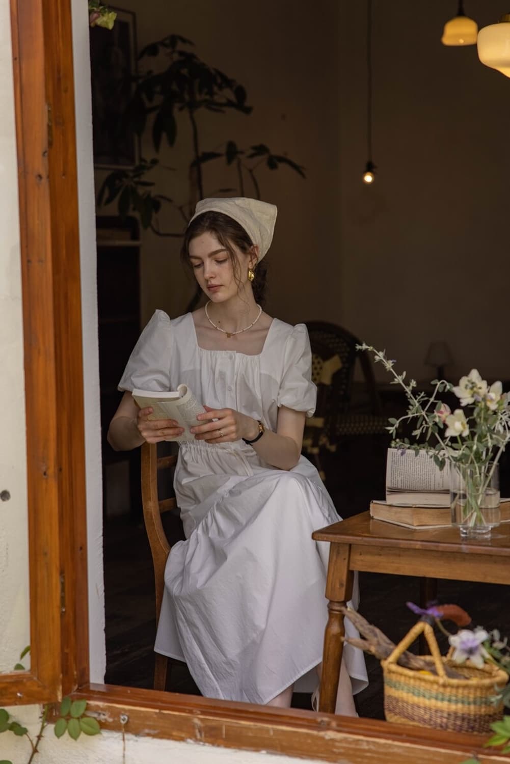 르니나 VEDA 스퀘어넥 퍼프 원피스 상품이미지3