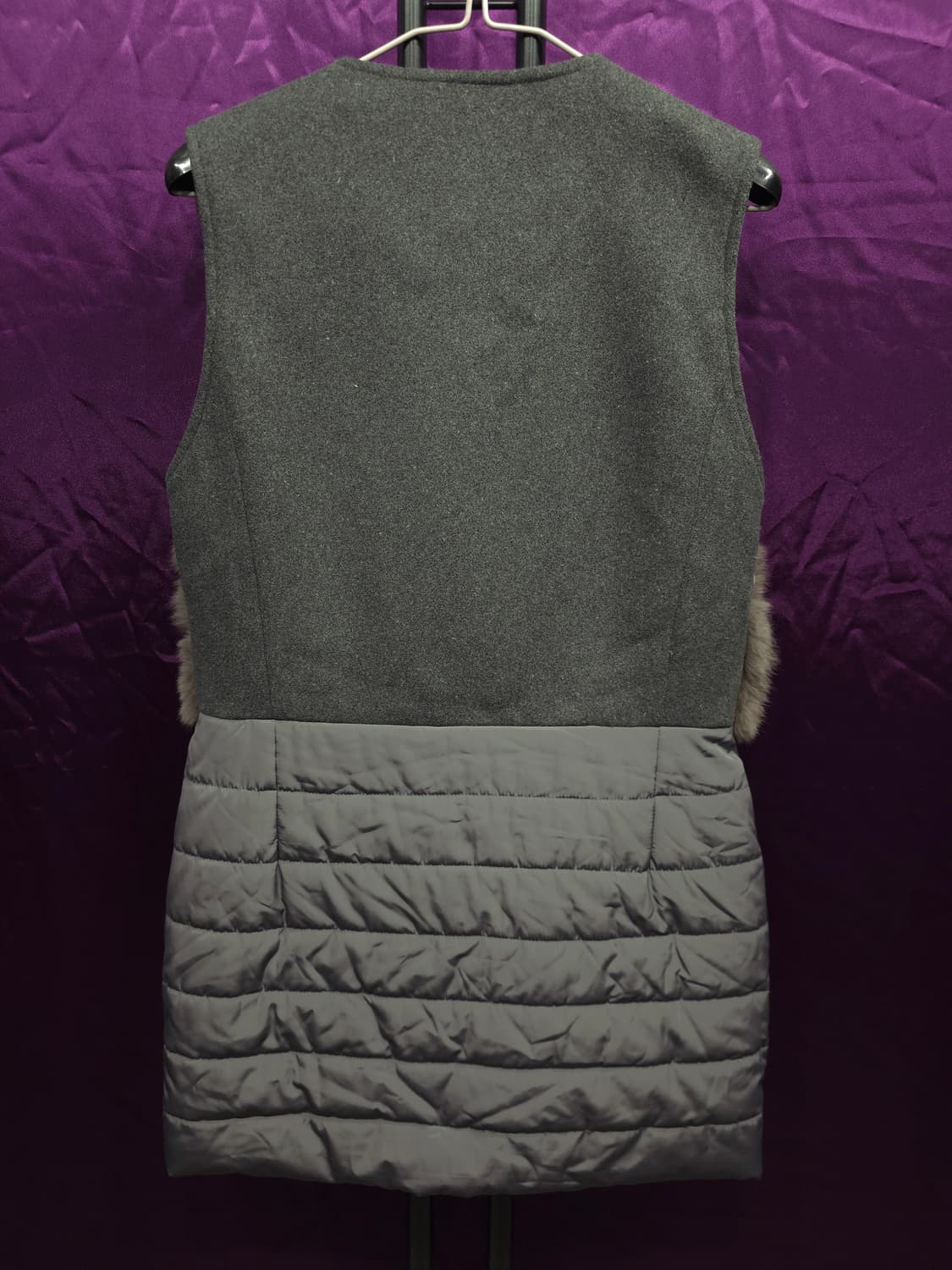 크로커다일 레이디 토끼털 패딩 하프 조끼 90 상품이미지3