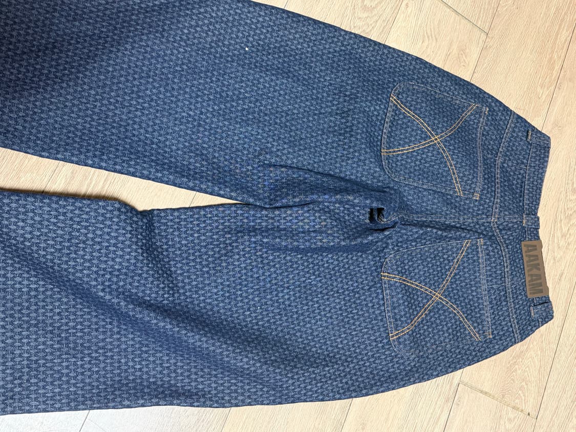 Aakam Grid Pattern Denim Pants 상품이미지3