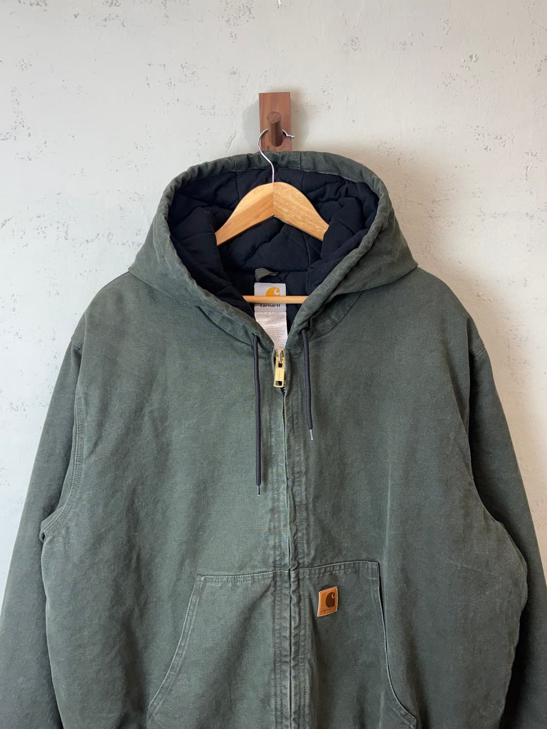 칼하트 모스 그린 액티브 후드 자켓 상품이미지4