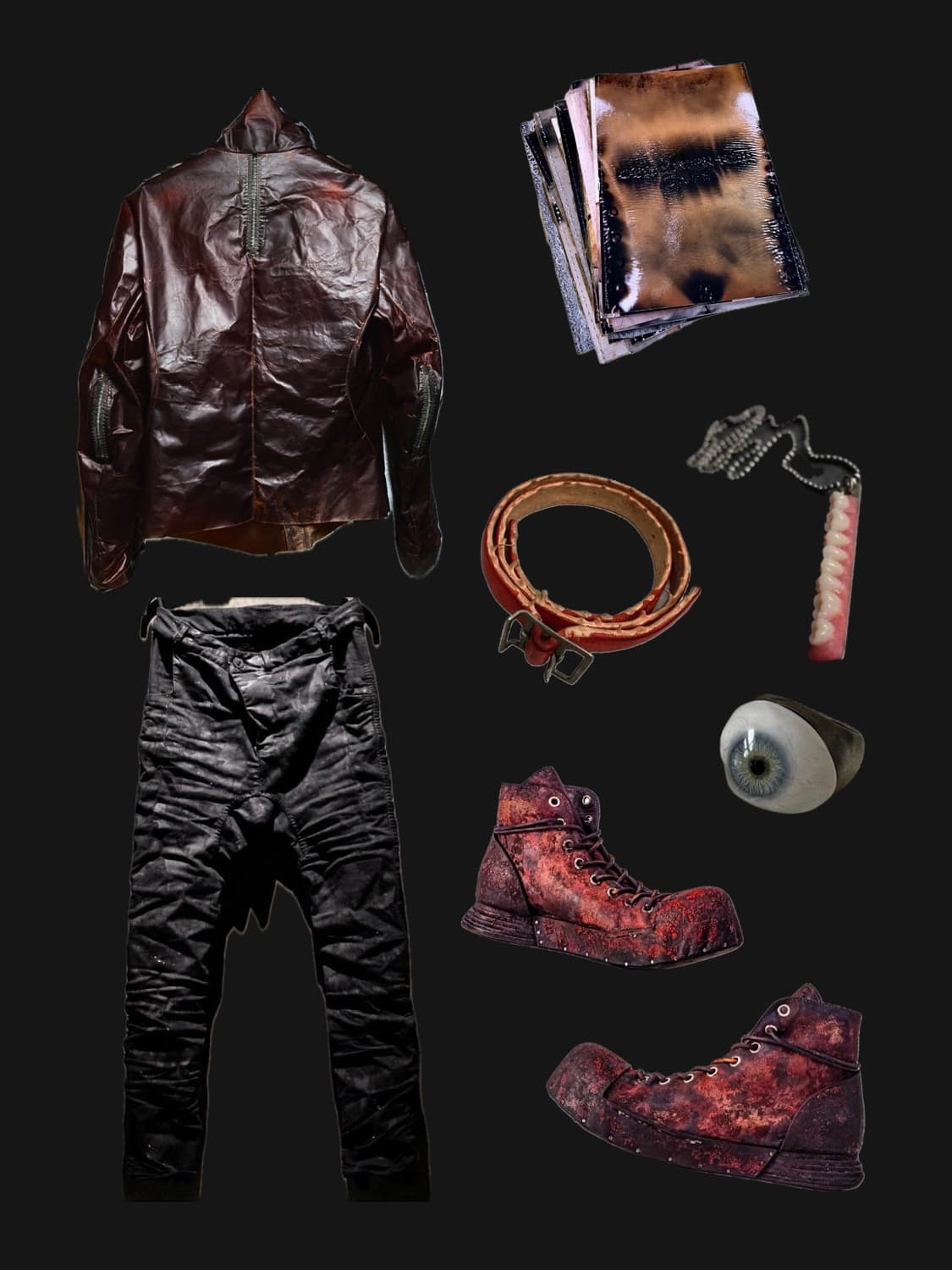 아이작 세럼 투명레더 스템플러 자켓 L 상품이미지2