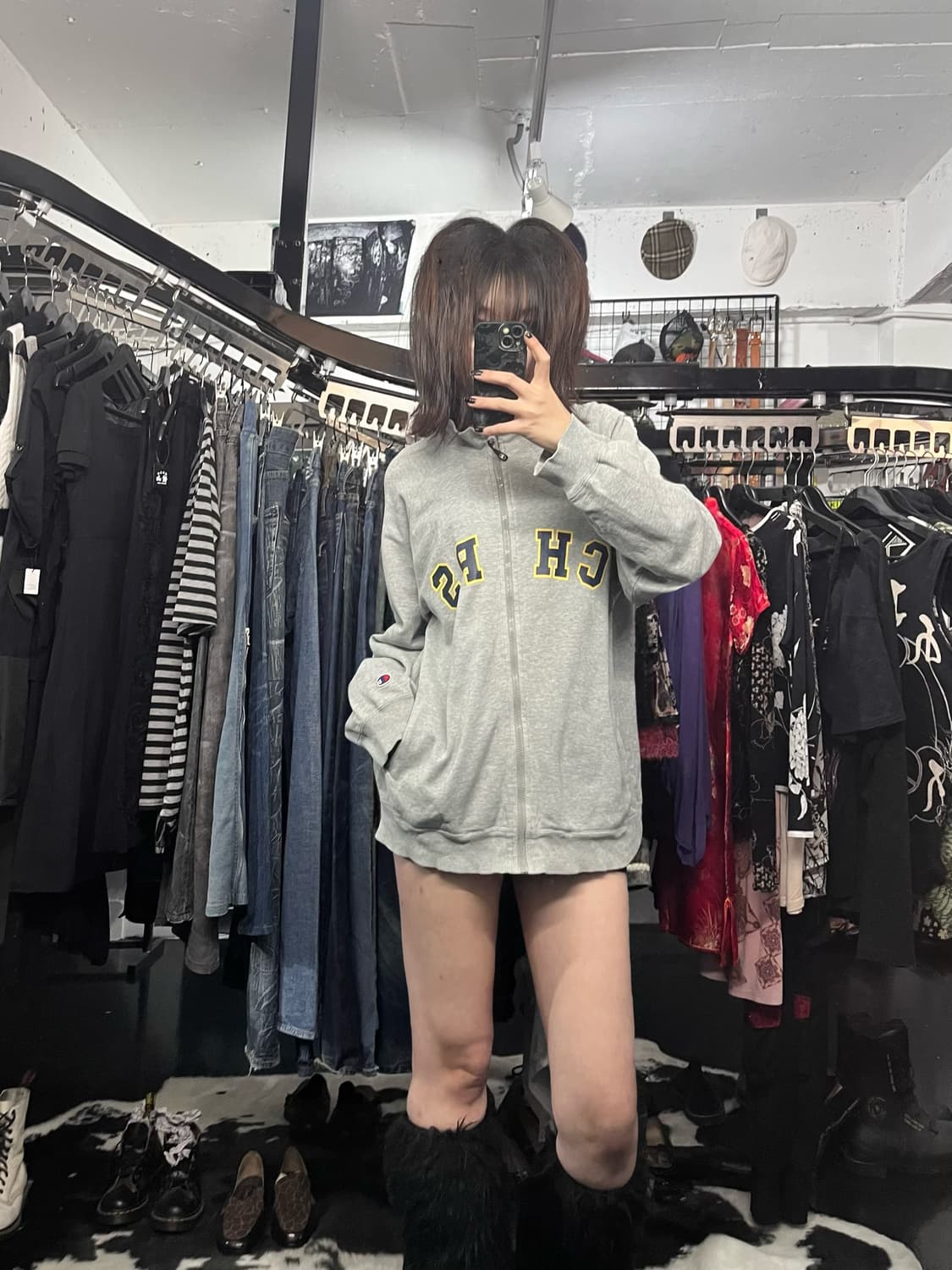 챔피온 자수 집업 상품이미지1