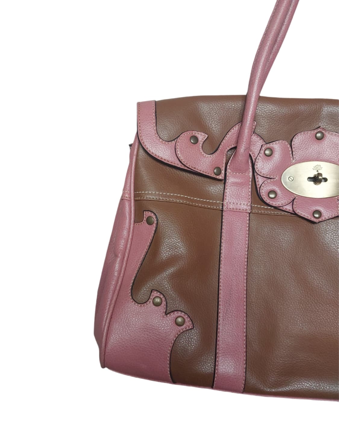 빈티지 베이스워터 플라워 레더 숄더백 모리걸 상품이미지2