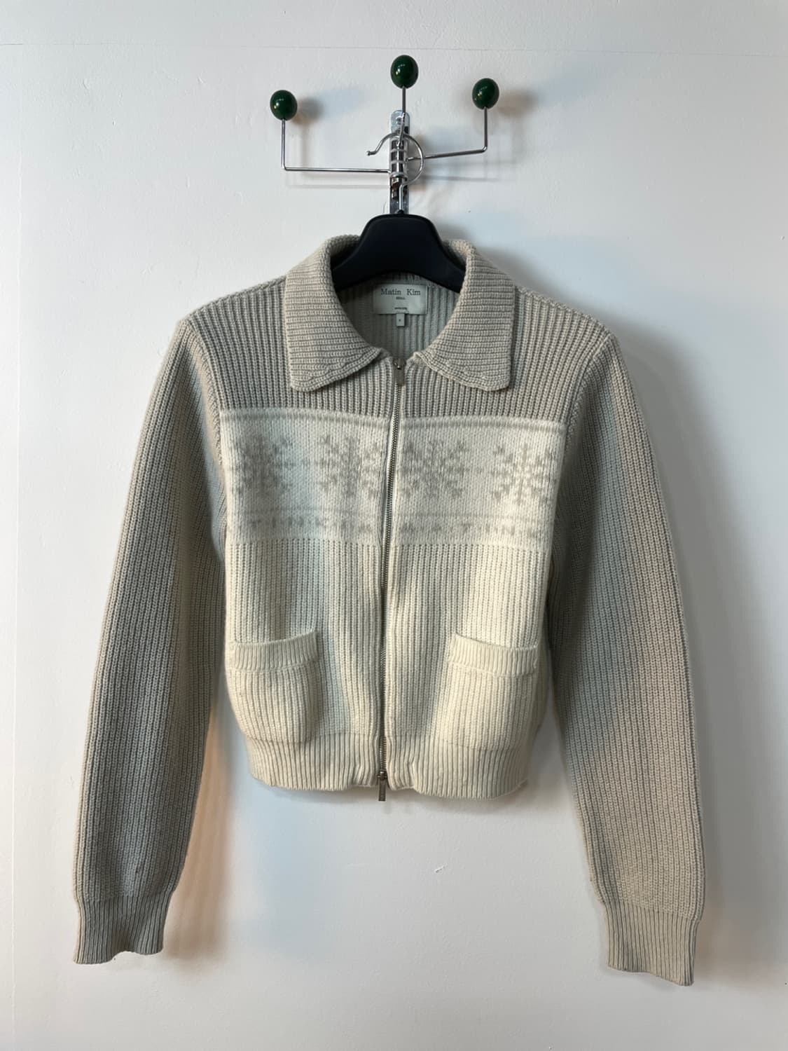 마뗑킴 스노우플레이크 니트집업  상품이미지2