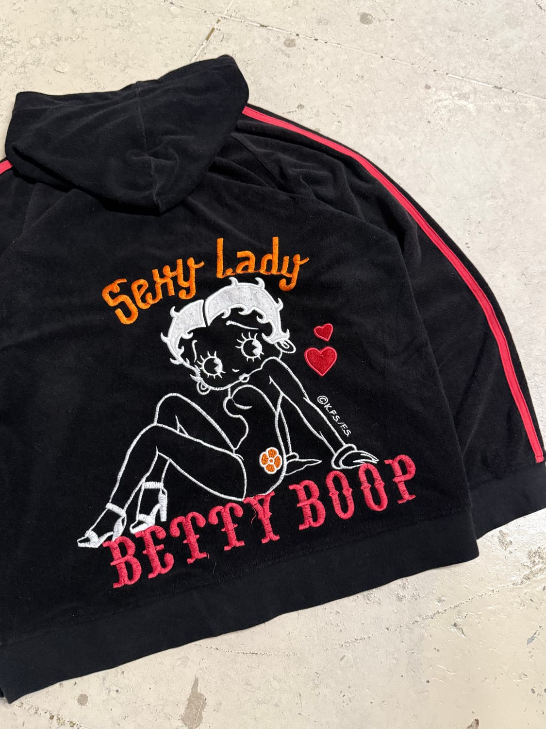 Betty Boop side line detail hood zip-up 상품이미지5