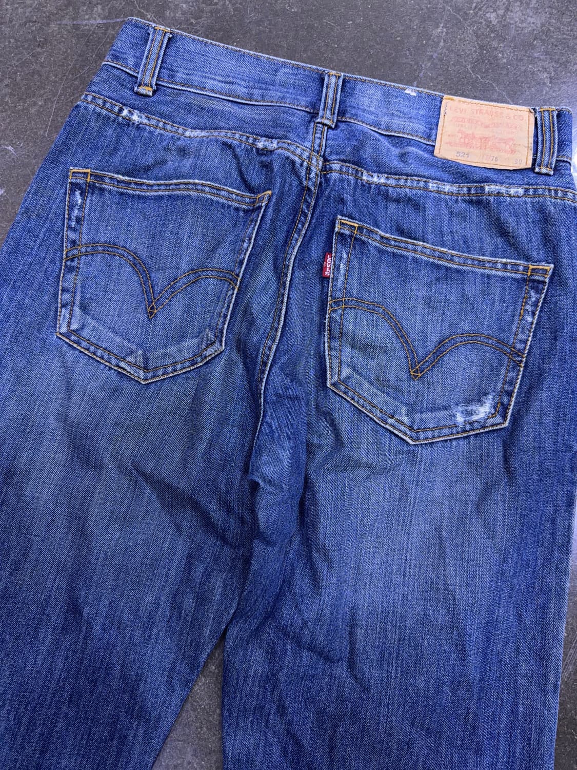 리바이스 521 와이드 레그 빈티지 워싱 코리아 메이드 데님팬츠 30 상품이미지7