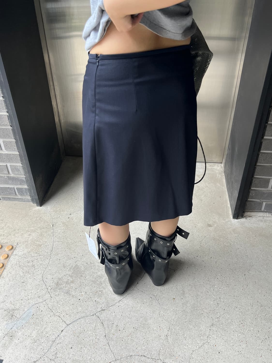 Jil Sander 질샌더 슬릿 스커트 네이비 상품이미지7