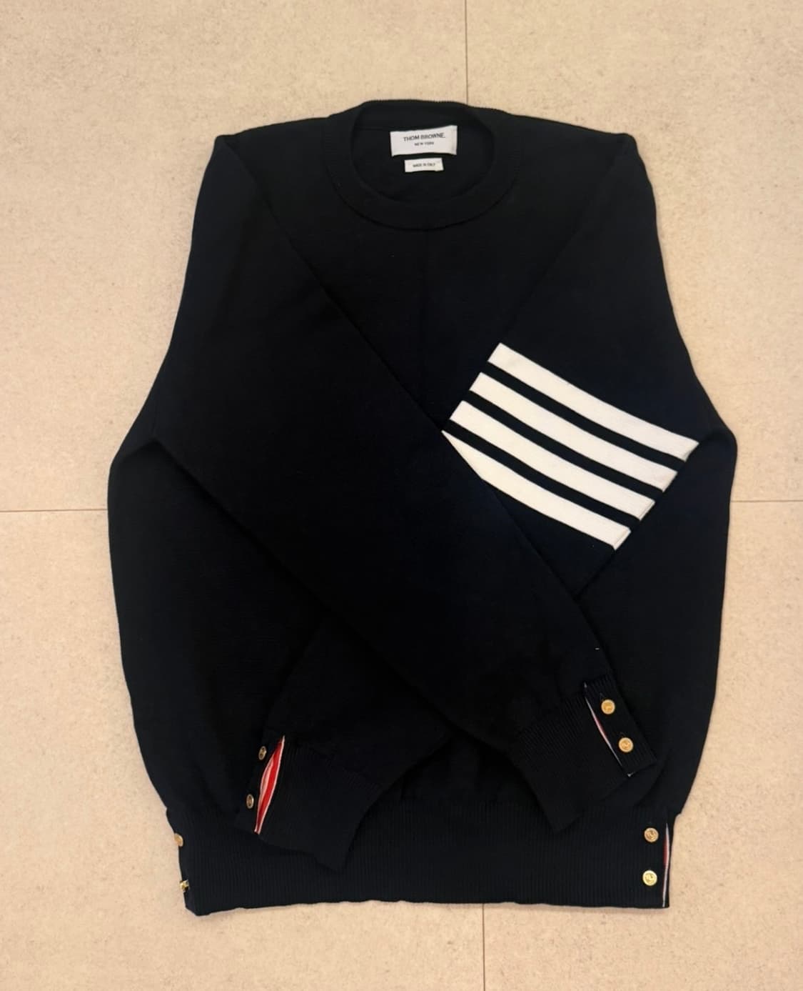 톰브라운 밀라노 스티치 금장니트 상품이미지1