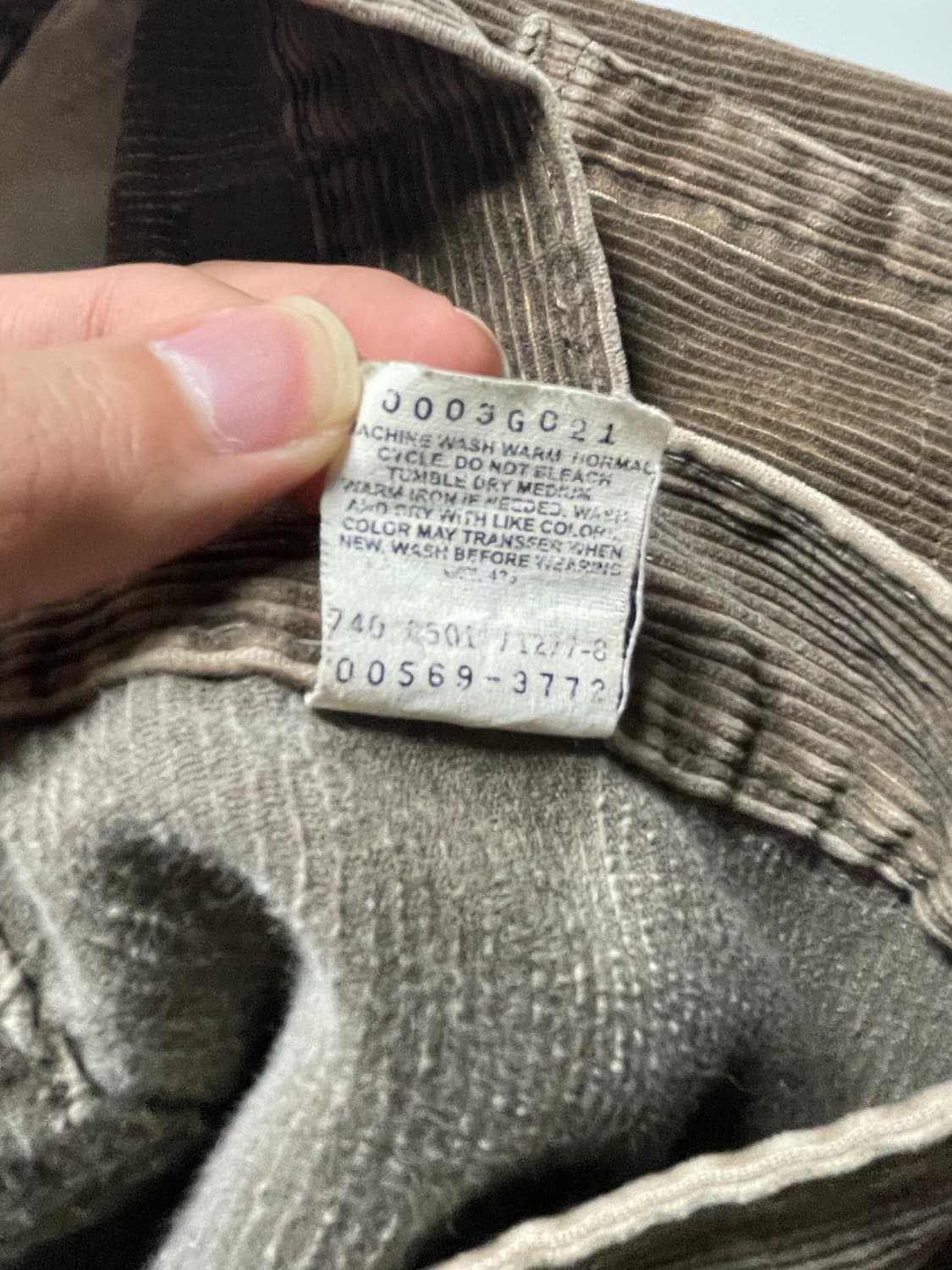 00‘s 리바이스 569 코듀로이 팬츠 상품이미지3