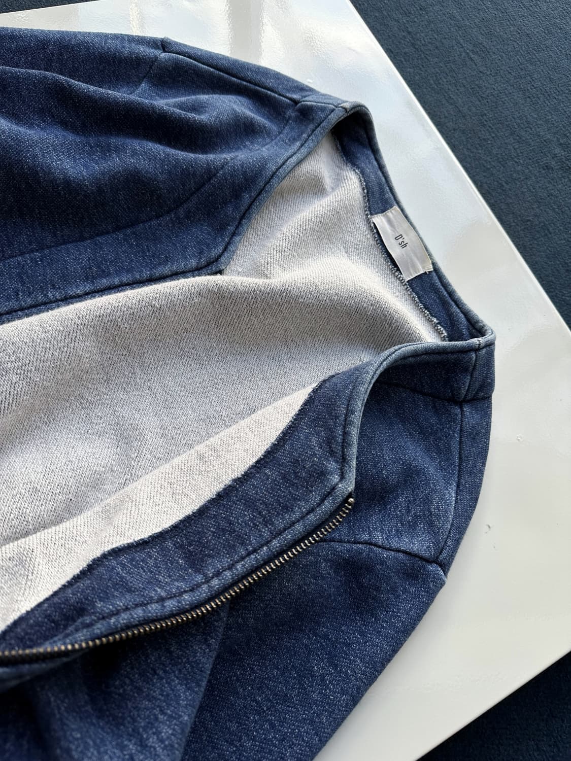 No-collar sweat 2way zip parke 상품이미지7