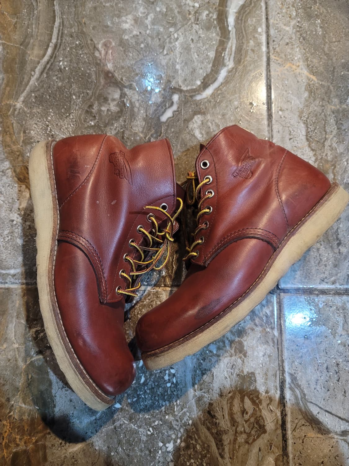 레드 윙 부츠  브라운계 레더 USA제 6-INCH 9105 상품이미지2