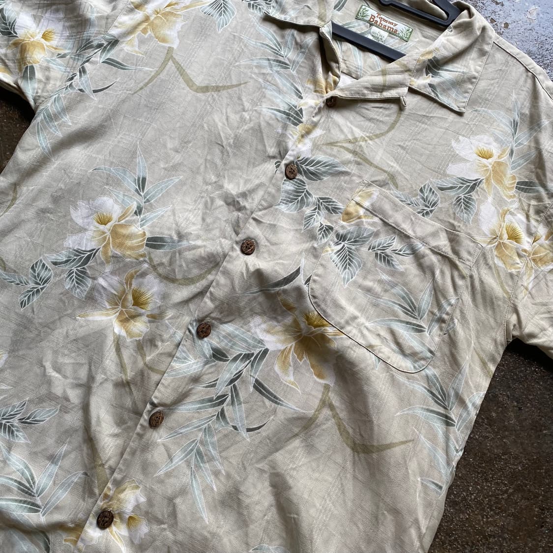 빈티지 실크 플라워 반팔 셔츠 상품이미지3