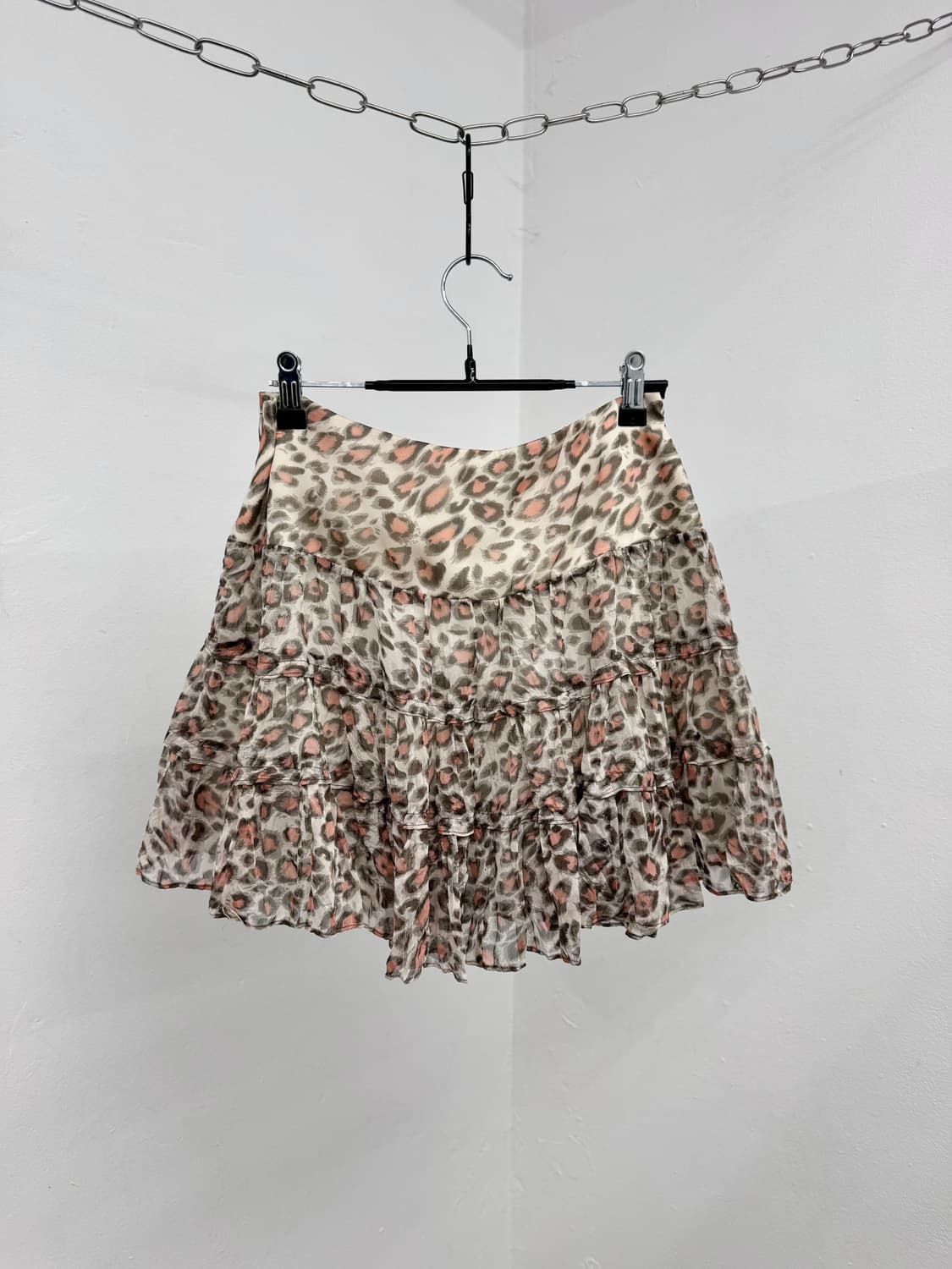 갸루 레오파드 캉캉 스커트 상품이미지1