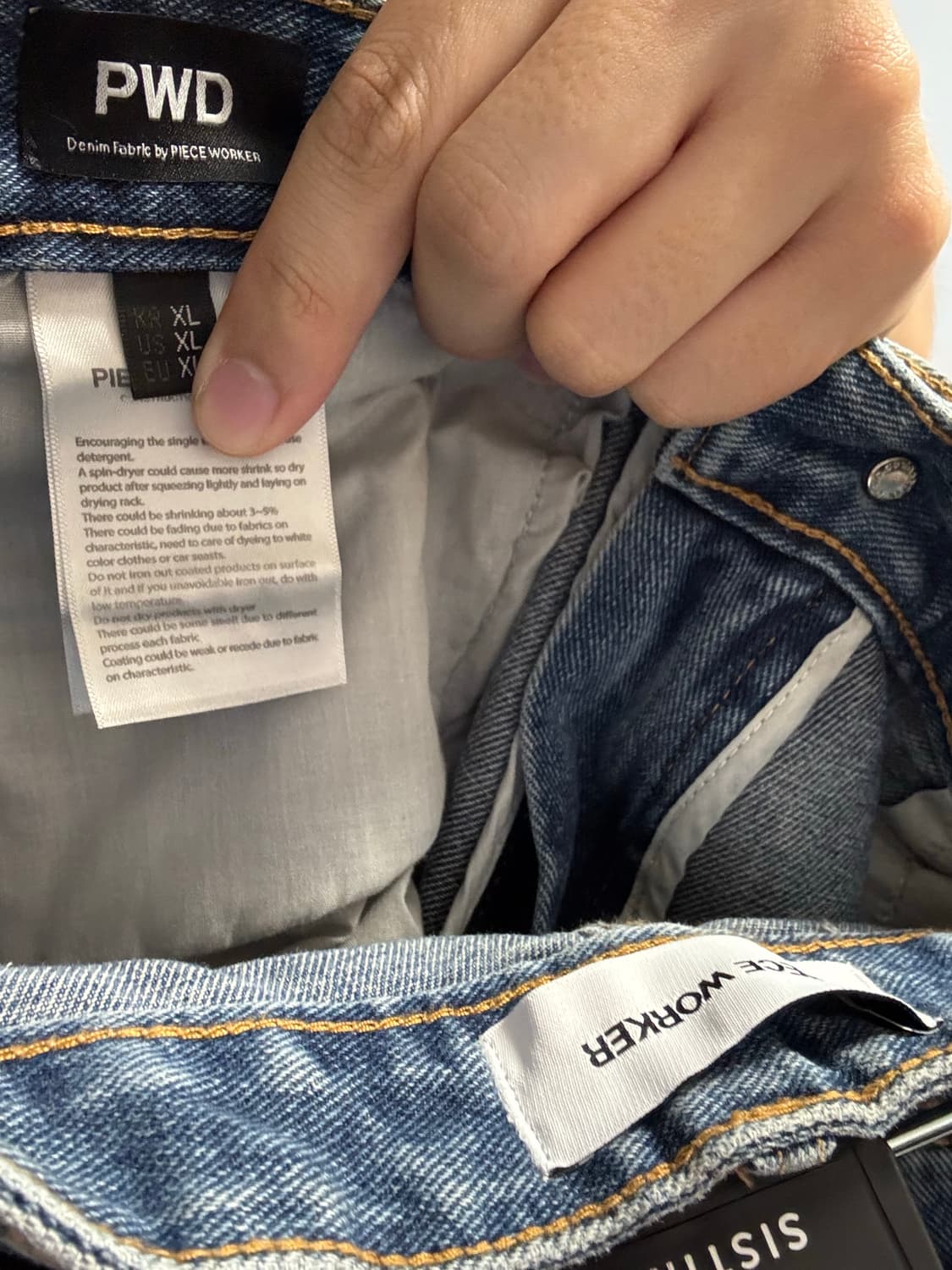 피스워커 페일 라이트닝 데님 팬츠 XL 상품이미지5