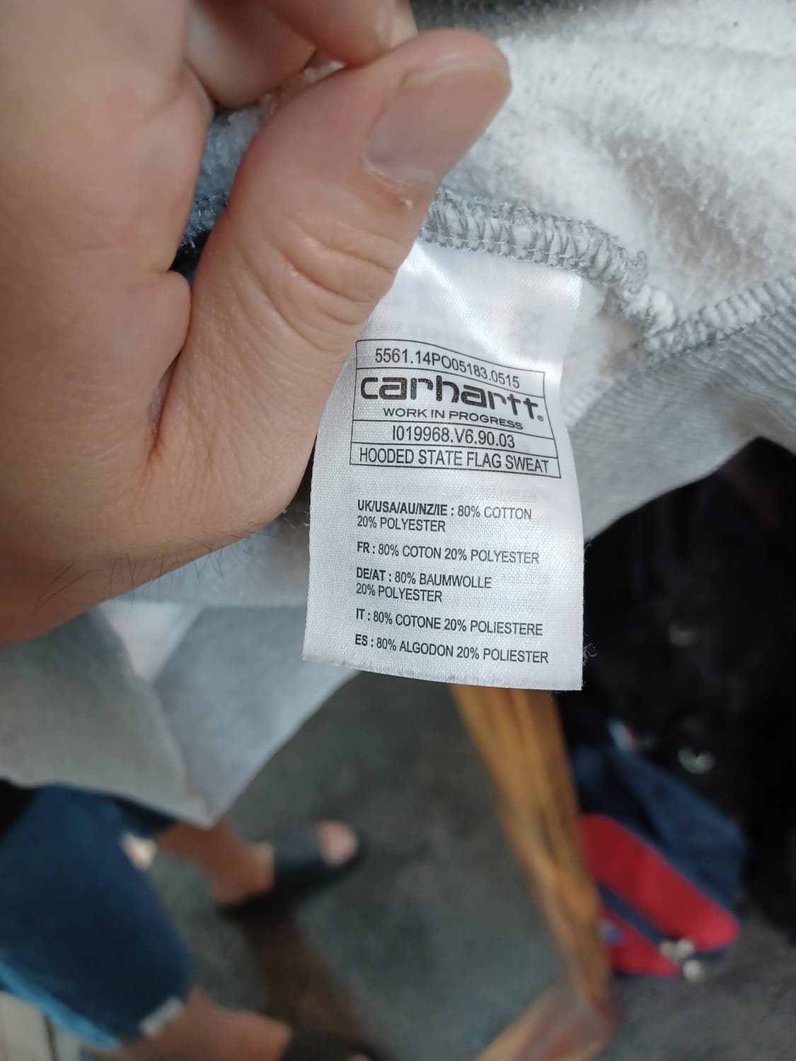 칼하트 빅백로고 기모 후드티 s 상품이미지4