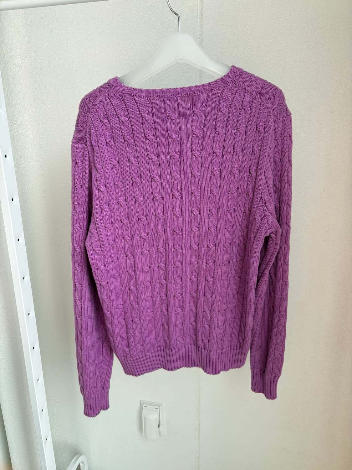 폴로 여성 꽈배기 라운드넥 니트 XL 상품이미지4