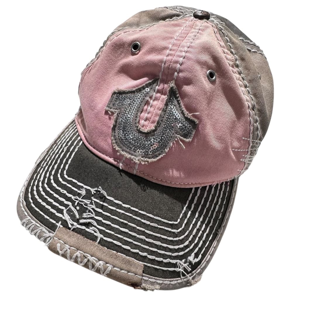 트루릴리전 Y2K 로고 볼캡 딸기우유 핑크 상품이미지2