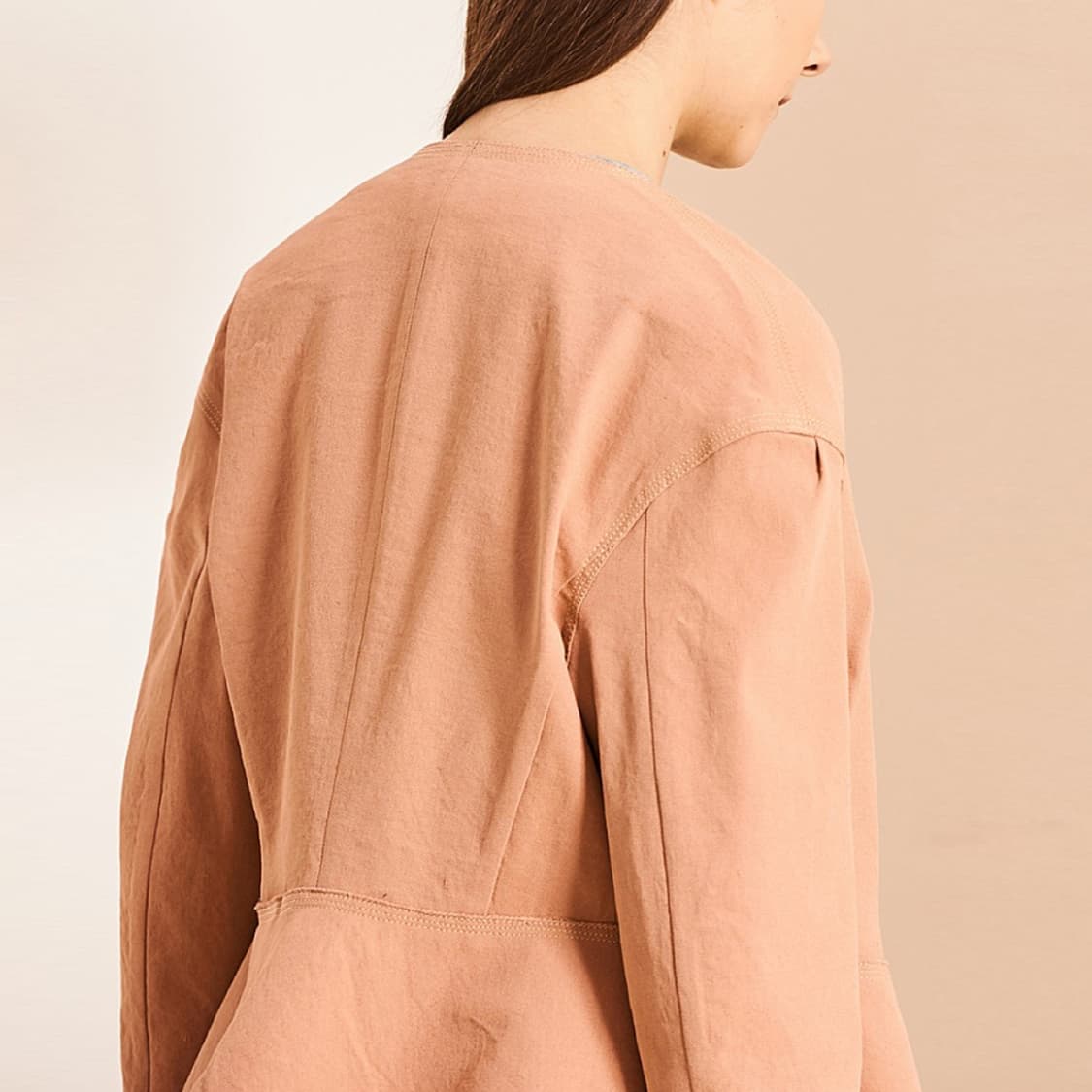 랑방컬렉션(LANVIN) 린넨 블렌드 페플럼자켓 55 상품이미지4