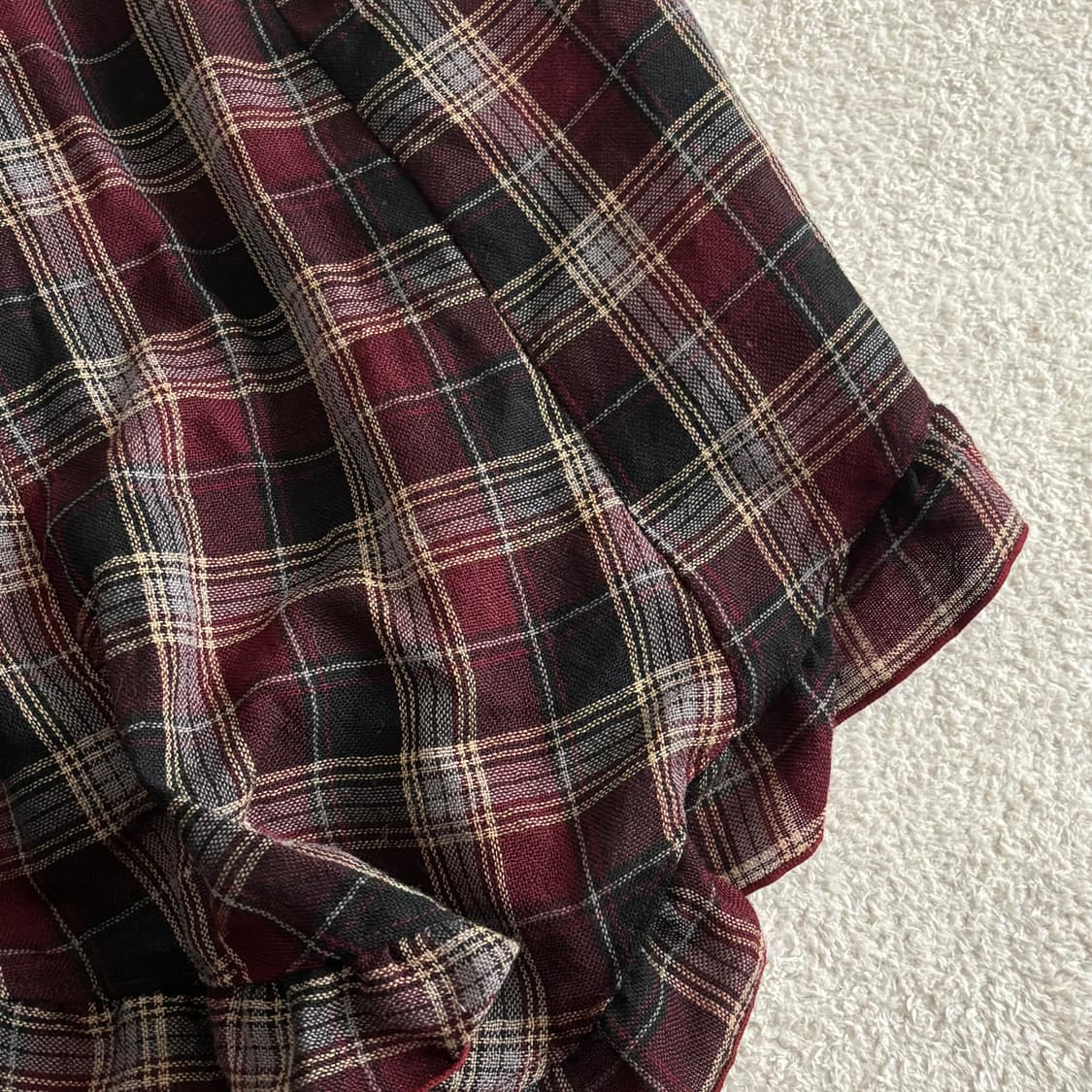 일본빈티지 액시즈팜 체크 레이스포인트 롱 스커트 상품이미지5