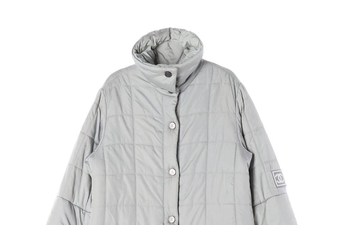 [M]샤넬 그레이 로고 버튼 양털 안감 롱 패딩 파카 점퍼
 상품이미지4