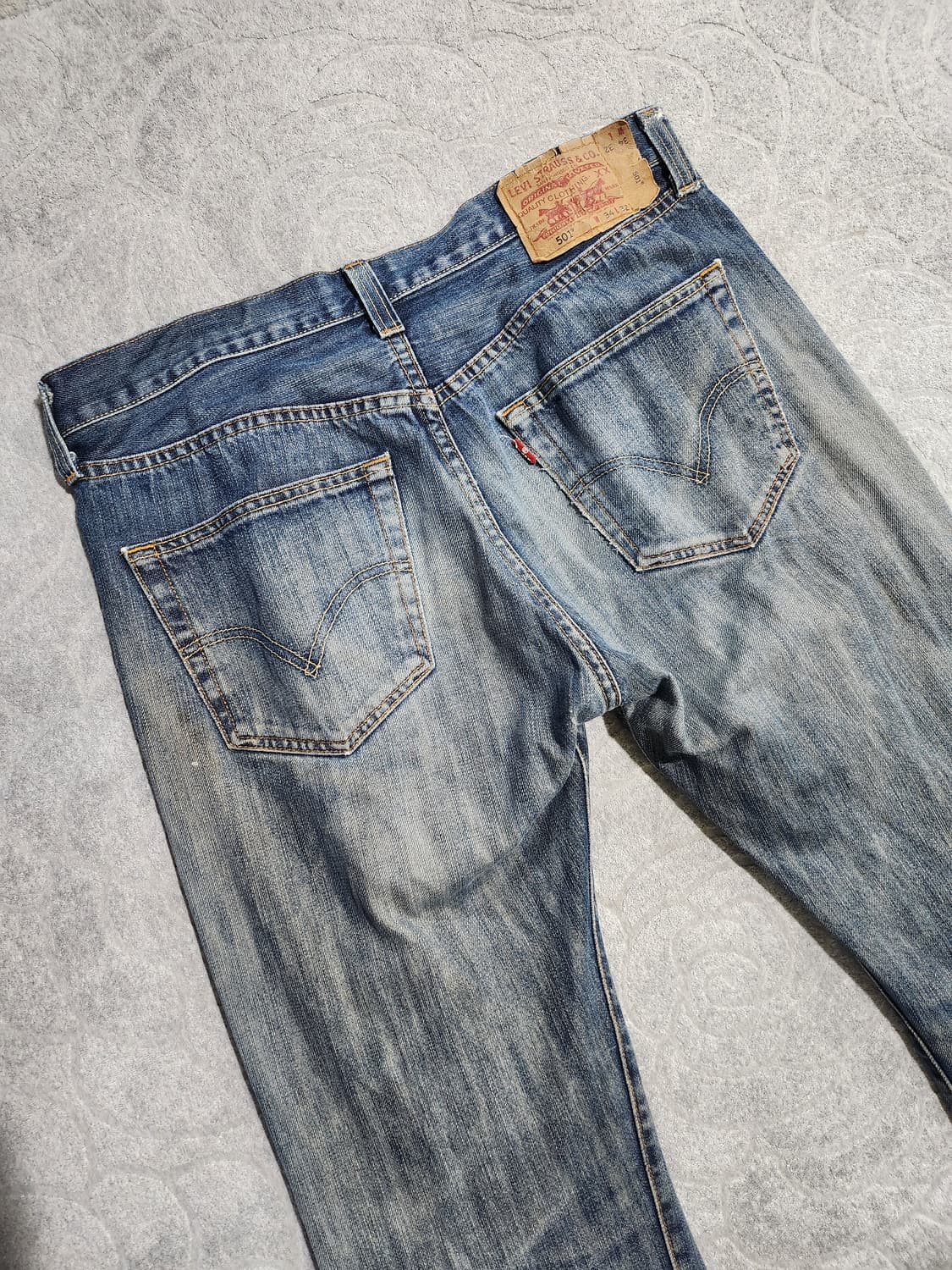 리바이스 501 중청 빈티지 데미지 청바지-34  상품이미지6