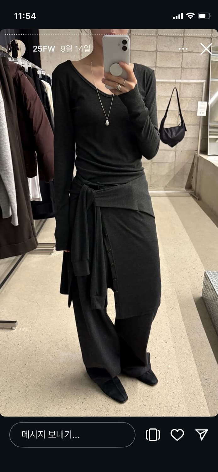 LABEL 라벨아카이브 Liora Knot skirt black 상품이미지7