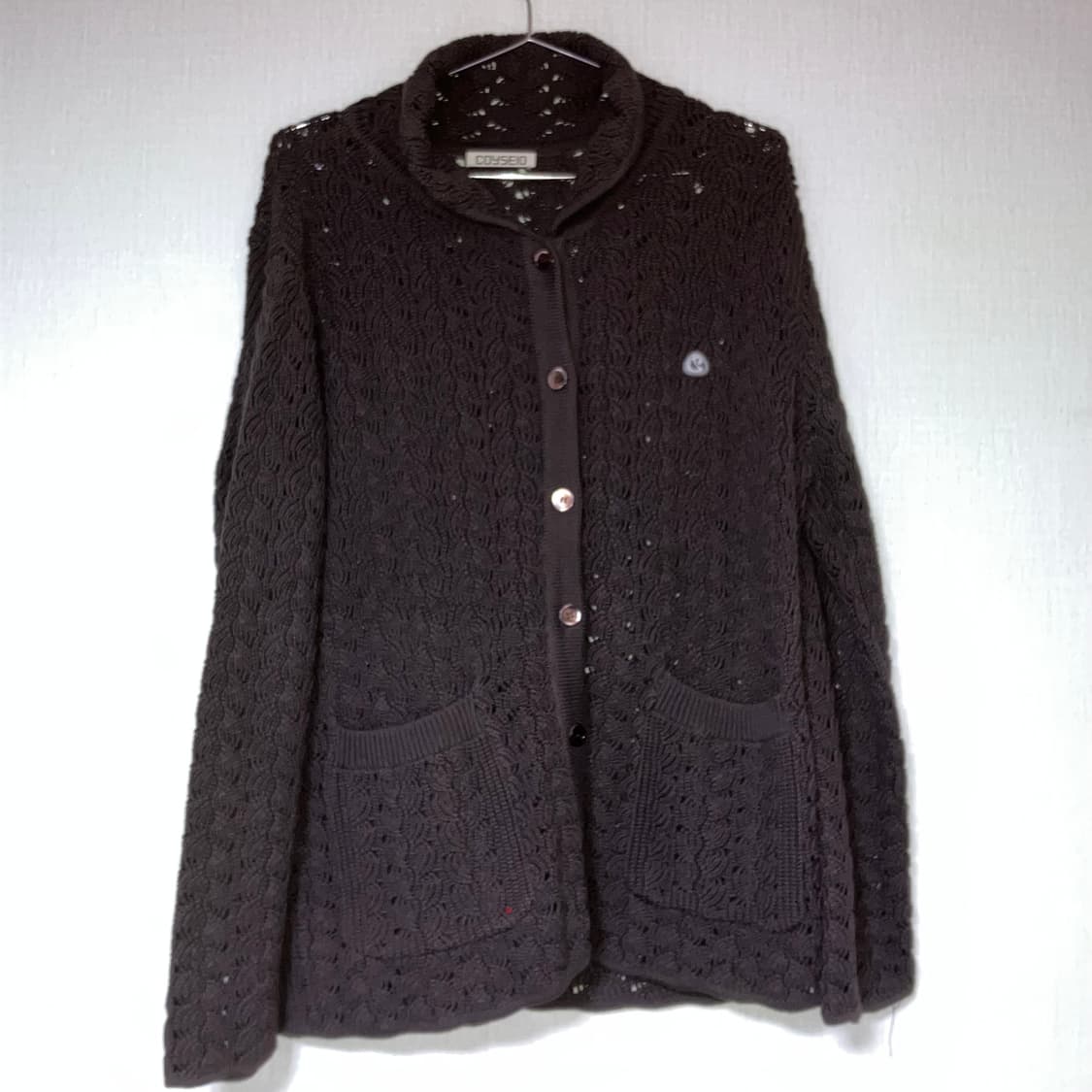 코이세이오 웨이브 니트 가디건 다크브라운 상품이미지2