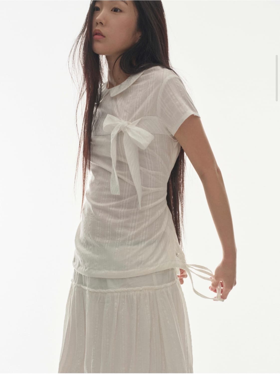 coyseio bow blouse white 새상품 상품이미지2