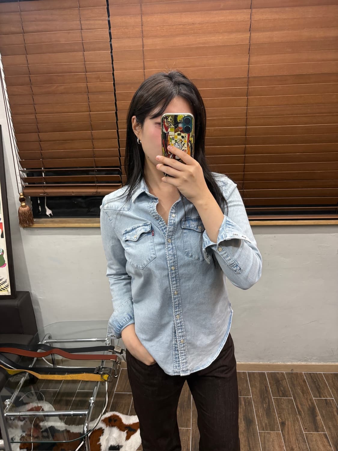 Levis 리바이스 웨스턴 데님 셔츠 상품이미지4