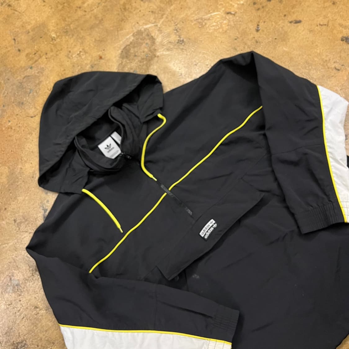 [정품/XL] 아디다스 후드 바람막이 블랙 화이트 b18 상품이미지1