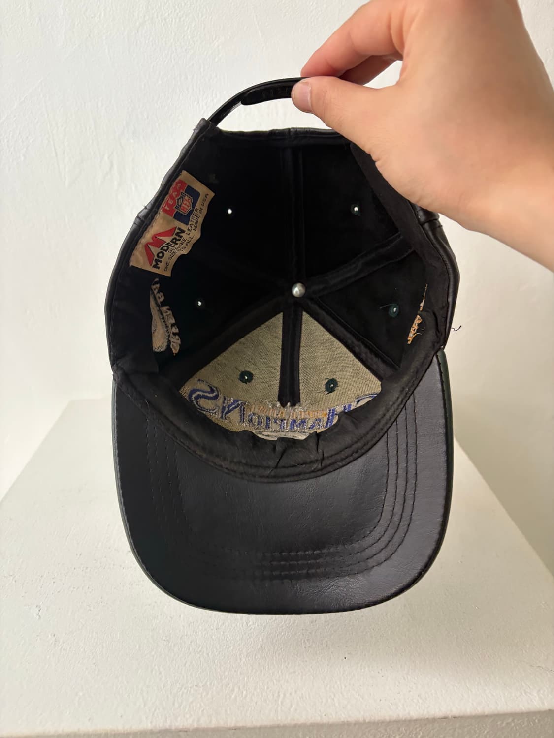 90's NFL Green Bay Pakers Leather cap 상품이미지7