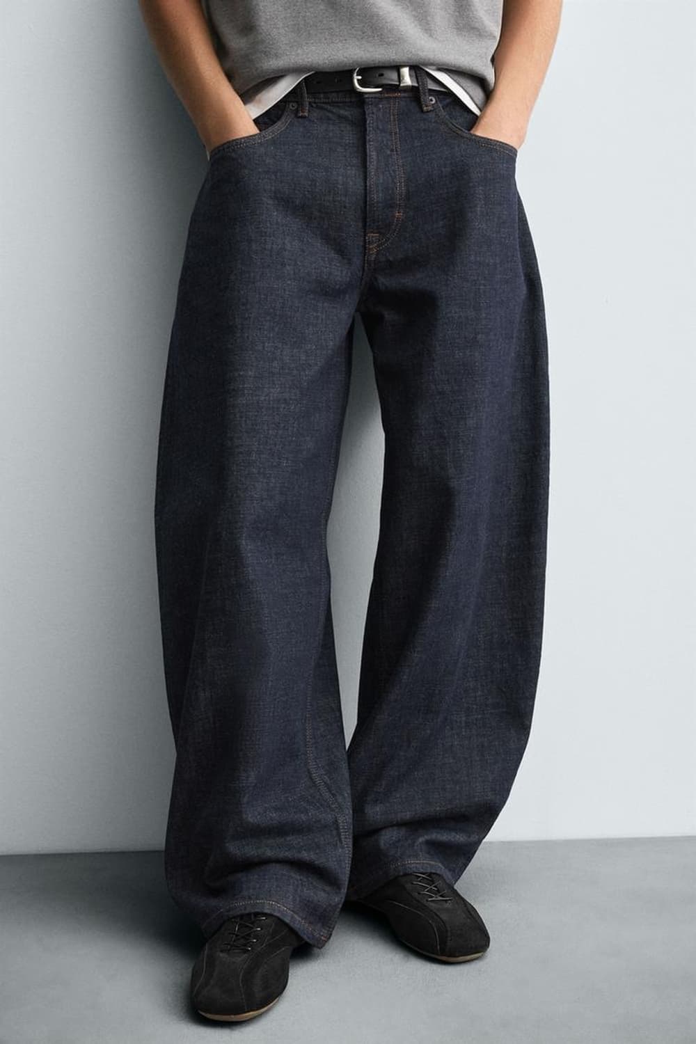 자라 커브드 데님 인디고 34 상품이미지1