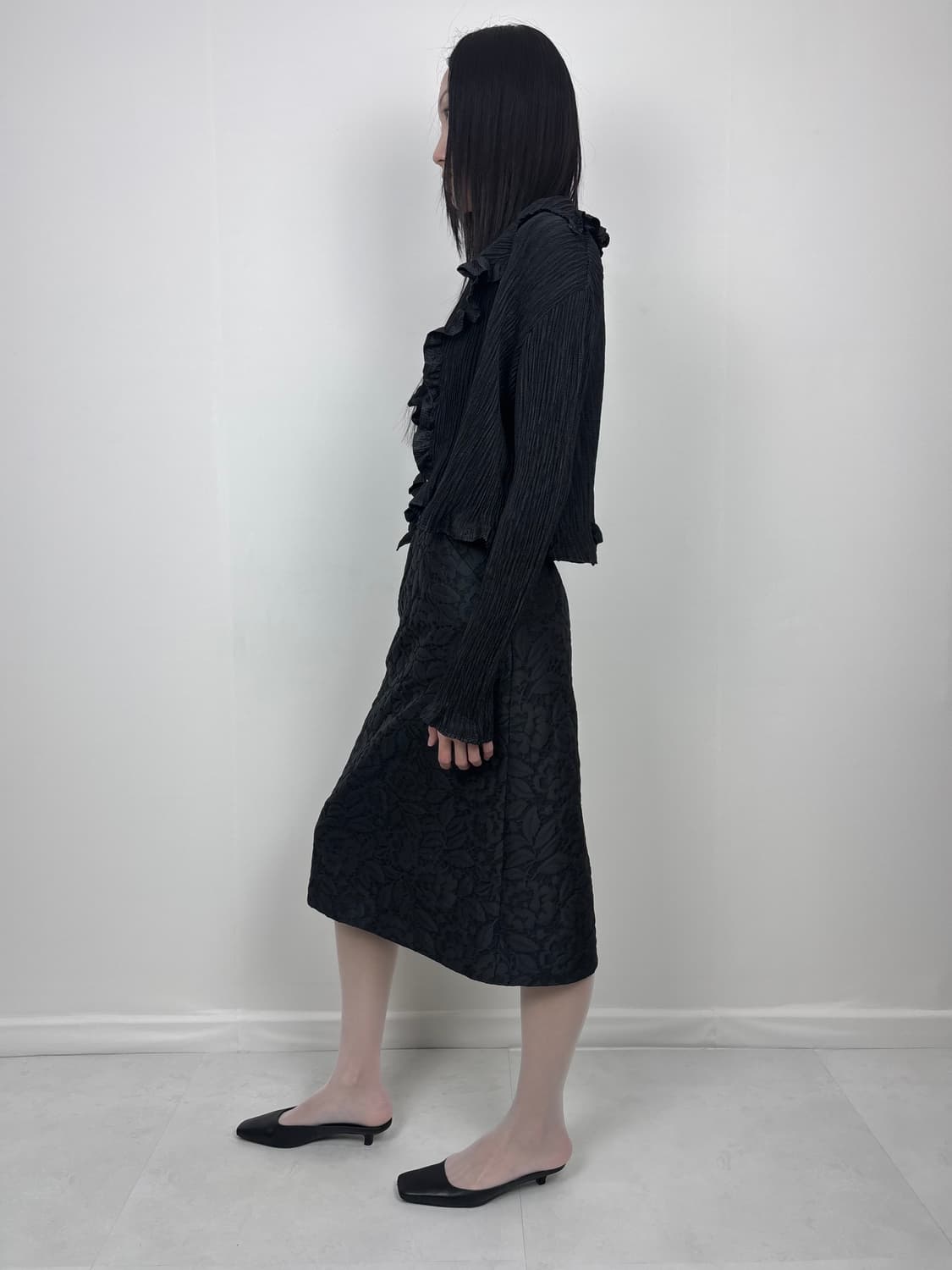 RUFFLE PLEATED CARDIGAN 상품이미지7