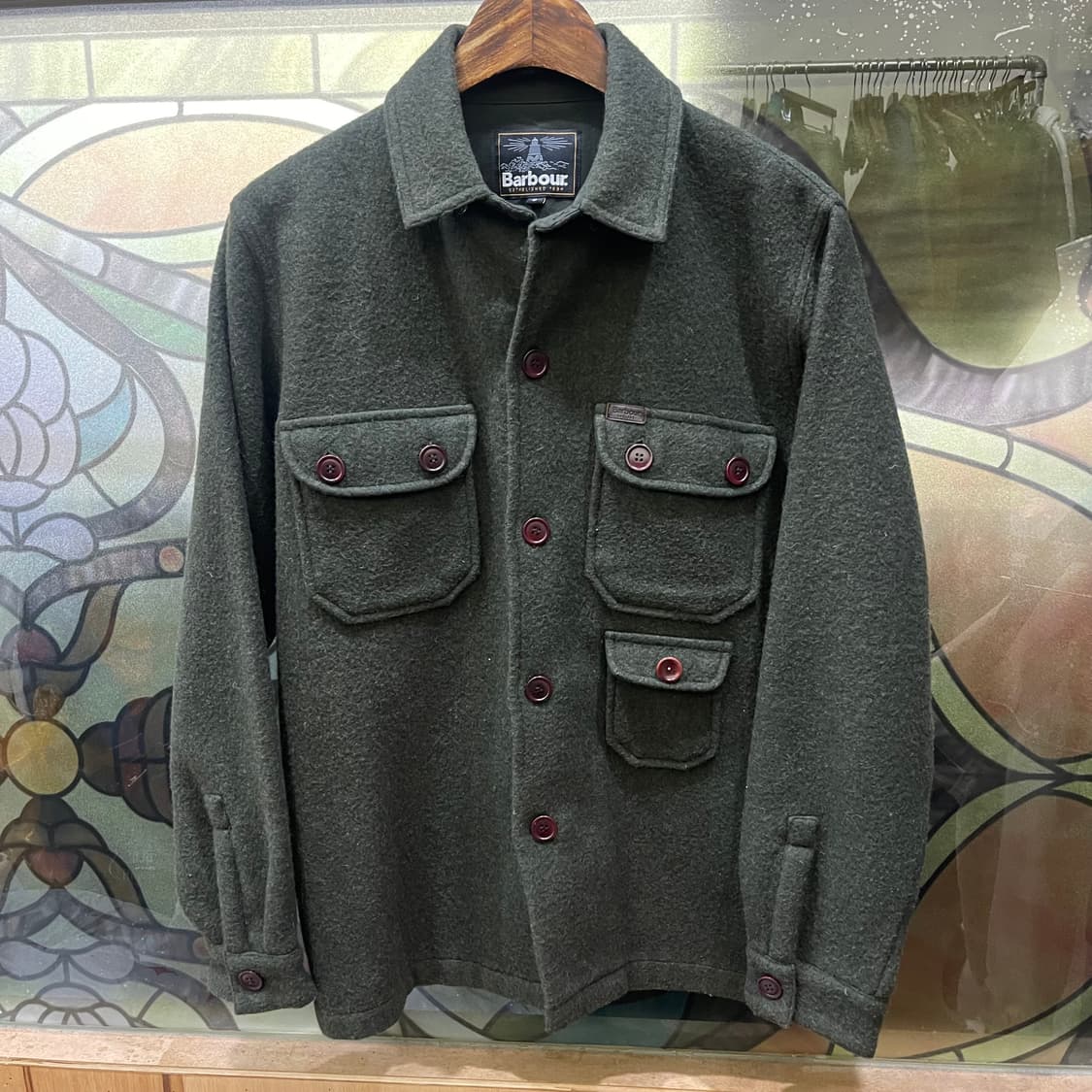 바버 모직 셔츠자켓 상품이미지1