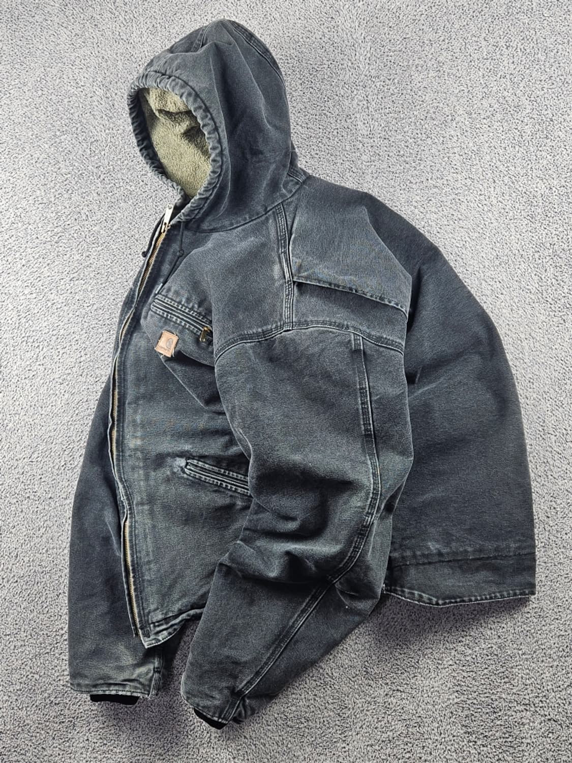 칼하트 J141 덕 캔버스 쉐르파 라이닝 워크 자켓 (XL)/ 10776 상품이미지3