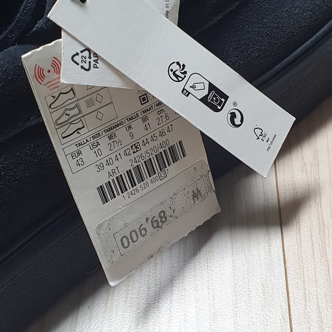 새제품275) 자라 스웨이드 가죽 데크 슈즈 로퍼 구두 2426/520 상품이미지7