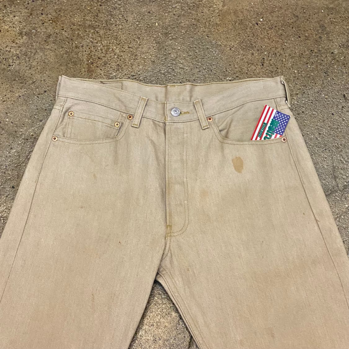 빈티지 리바이스 501 베이지진 청바지 상품이미지2