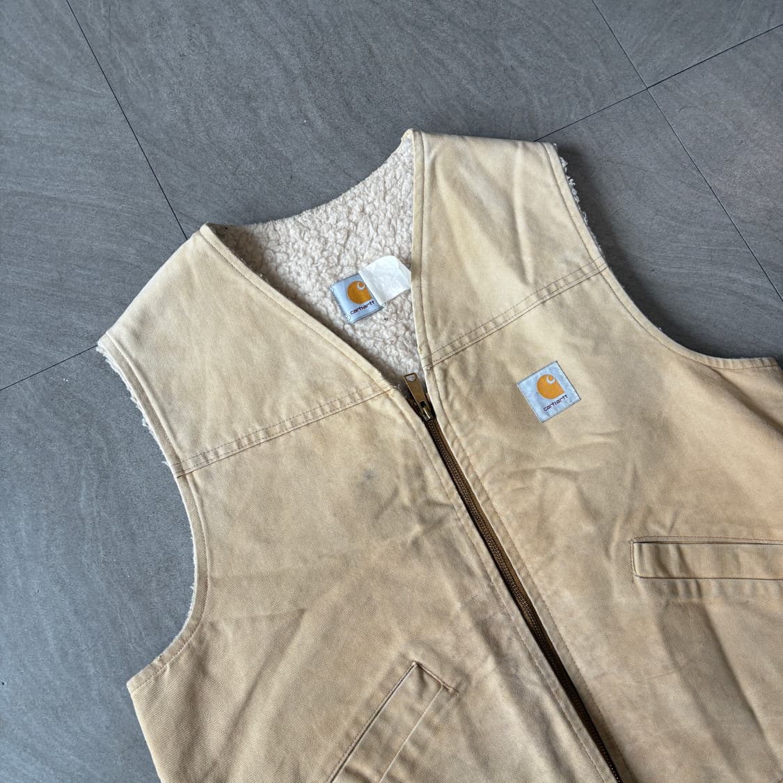 90년대 생산 칼하트 덕 캔버스 조끼 상품이미지2