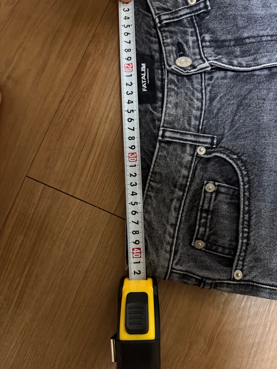 [48] 페이탈리즘 흑청 데님팬츠 상품이미지5