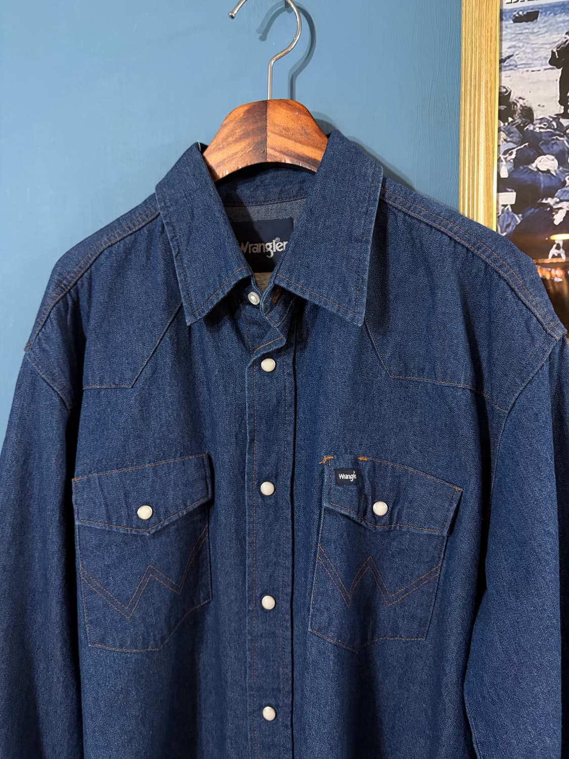 00‘s Wrangler Denim Western Shirt. 상품이미지2