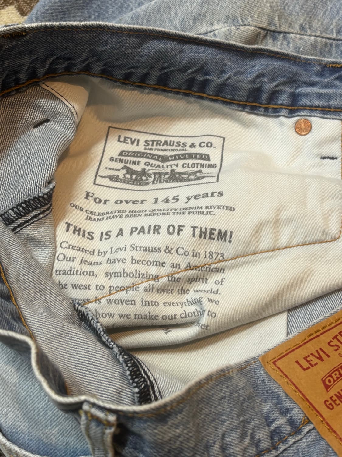 리바이스 하이볼 프리미엄 데님 팬츠 상품이미지7